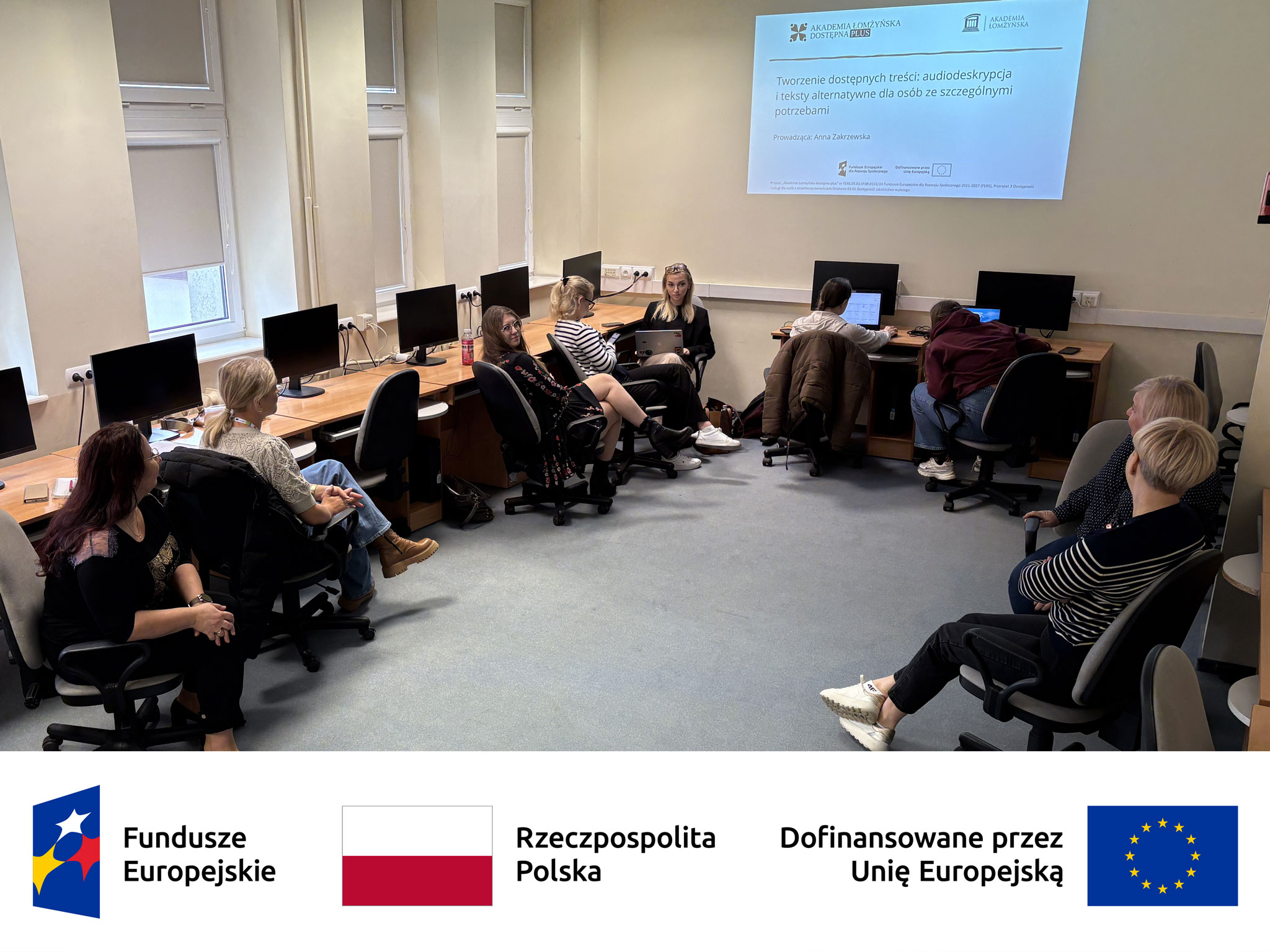 Szkolenie z zakresu tworzenia tekstów alternatywnych i audiodeskrypcji.