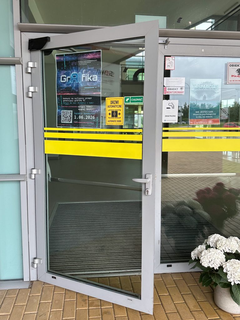 drzwi z systemem automatycznego otwierania
