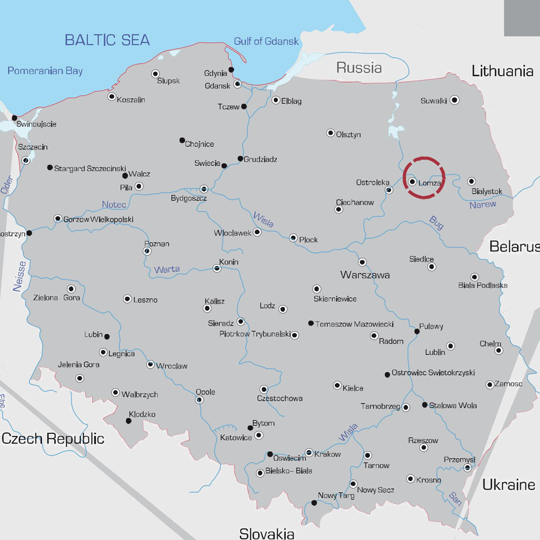 map of Poland