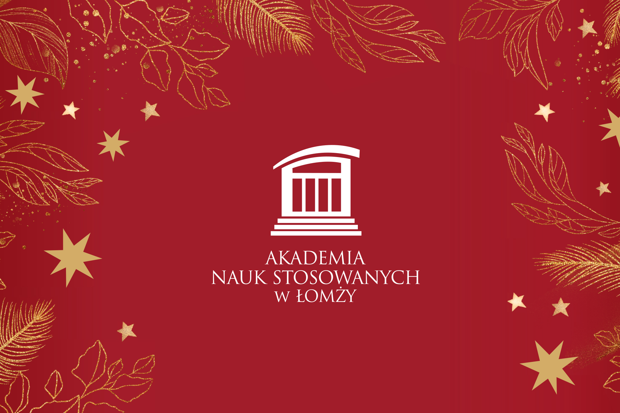 Grafika ozdobna z logo uczelni