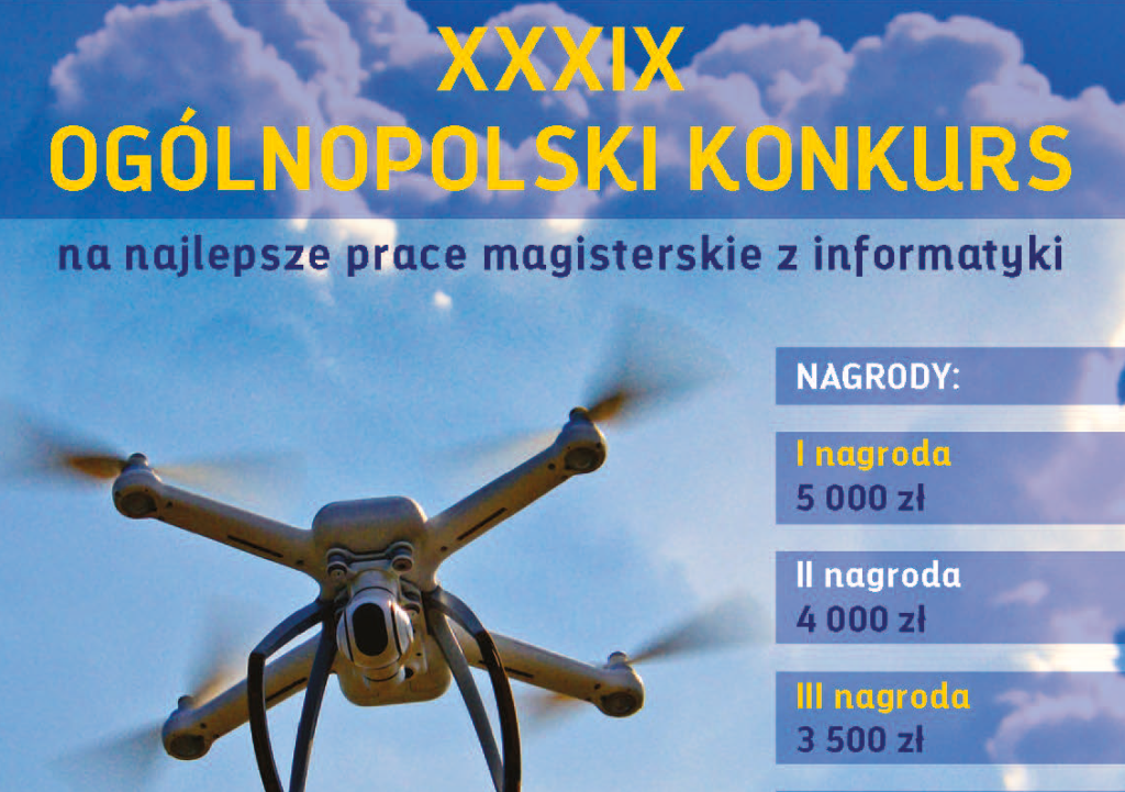 Plakat. Ogólnopolski konkurs na najlepsze prace magisterskie z informatyki. 