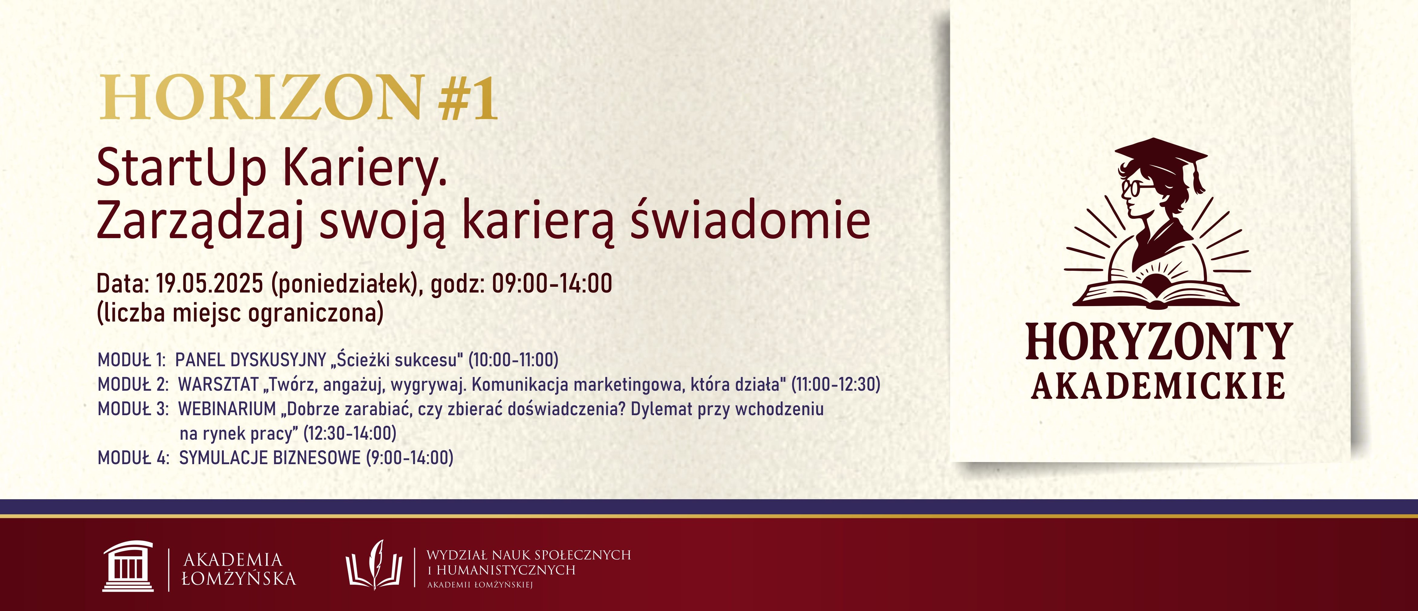 Grafika Horizon #1 StartUp Kariery. Zarządzaj swoją karierą świadomie