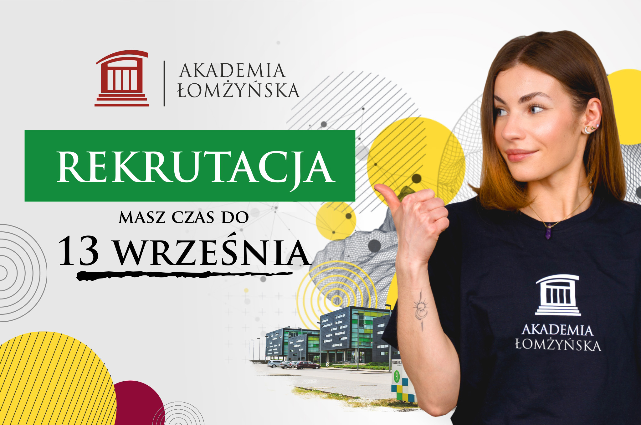 Studenta wskazuje na Uczelnię i napisa Rekrutacja